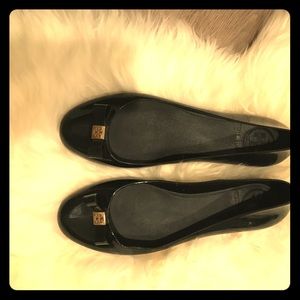 Tory Burch black jelly ballerina flats