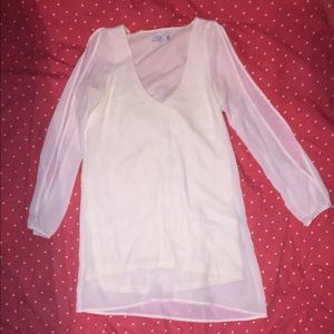 Slit sleeve shift dress