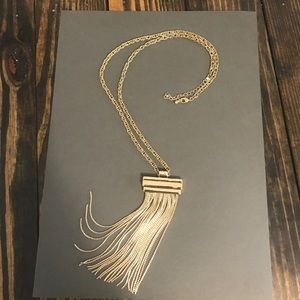 Beautiful, One of a kind gold fringe necklace!
