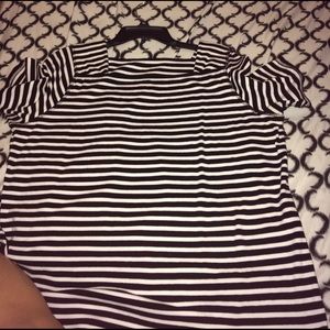 NICE BLACK AND WHITE STRIPED SHIRT FROM KHOLS!