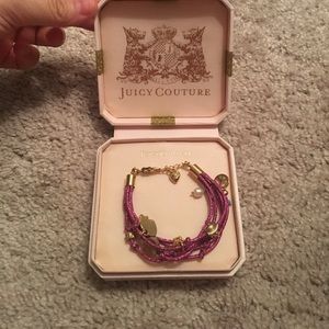 Juicy Couture purple sparkly bracelet w/box