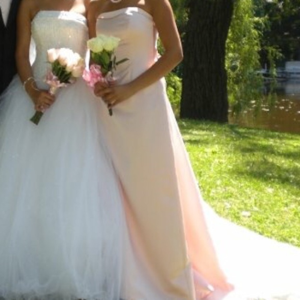 Davids bridal strapless bridesmaid grown