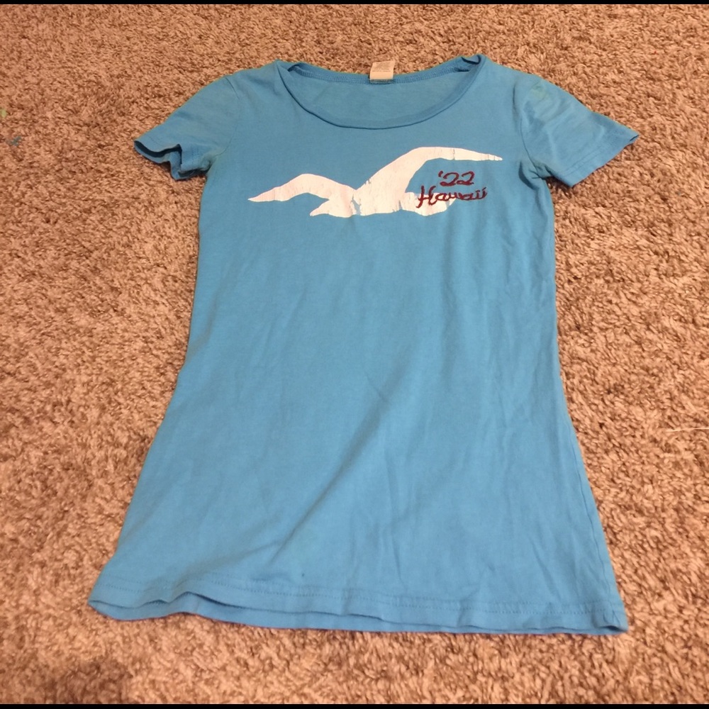A baby blue t shirt