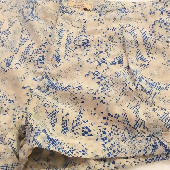 Peach & Blue Python Print Shorts - Picture 5 of 9