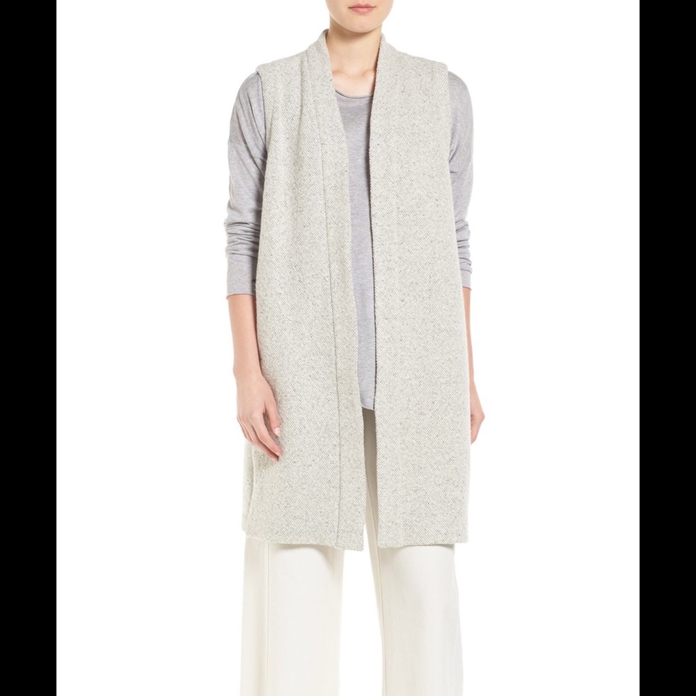 Eileen Fisher Kimono Heathered Vest