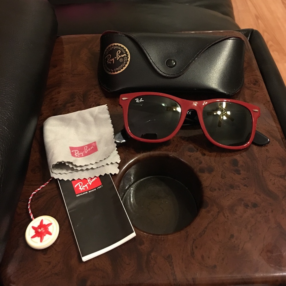 Rayban red glasses