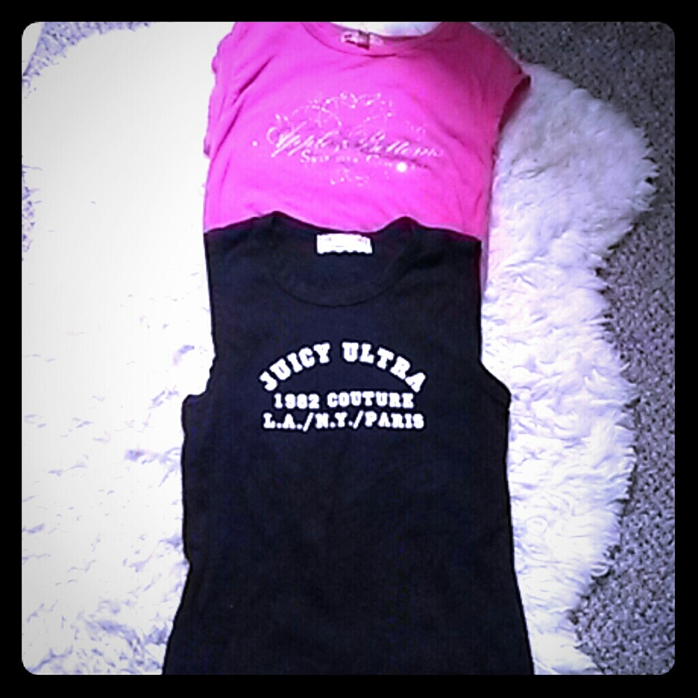 Juicy Couture and Apple Bottom tops