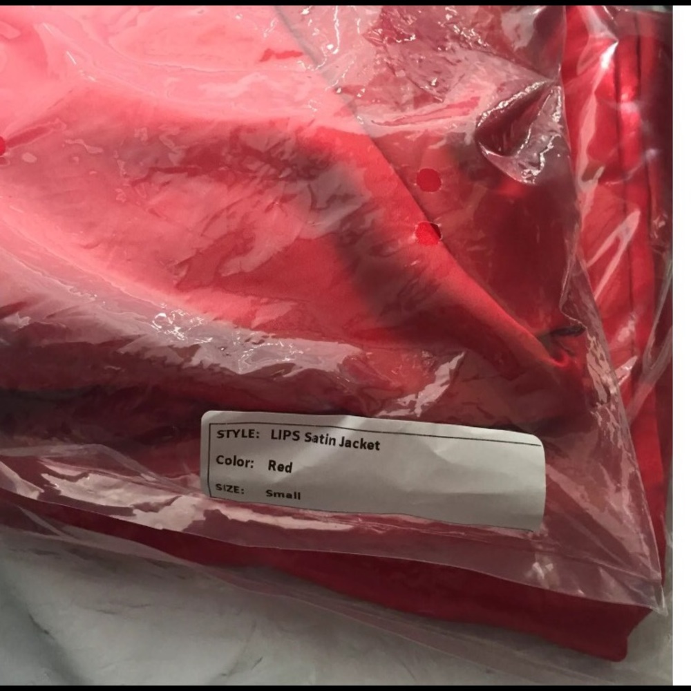 RARE AUTHENTIC Kylie Jenner Lips Bomber Jacket - Picture 3 of 4