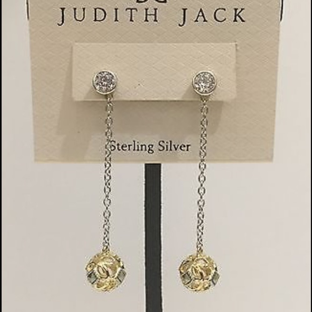 NWT -Judith Jack Sterling Silver/Marcasite/CZ Drop