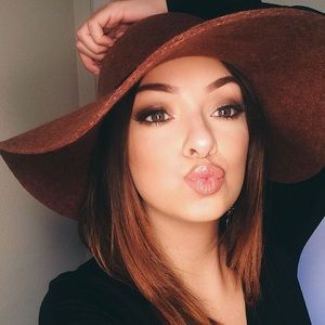 Brown Wool Floppy Hat