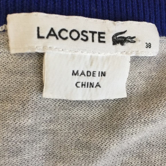 LACOSTE Long Sleeve Colorblock Button Down Cardi - Picture 7 of 8