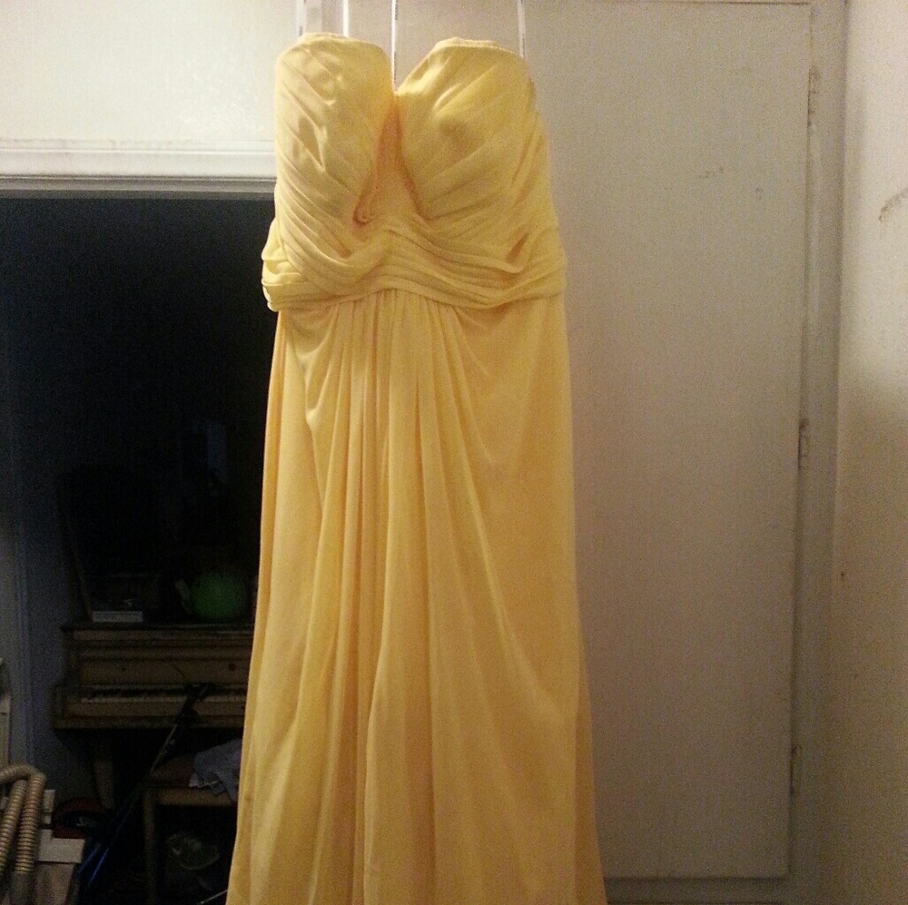 Long yellow gown
