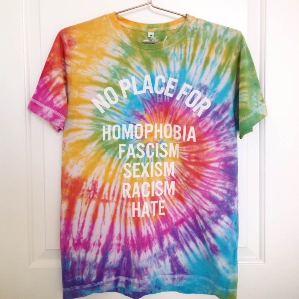 Tie-dye Social Advocacy T-shirt