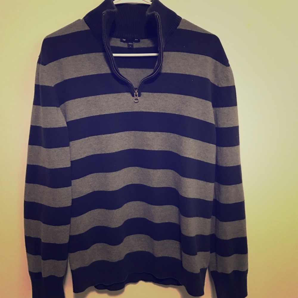 Gap / Sweater / Gray & DARK Blue / Men's Large - Picture 4 of 8