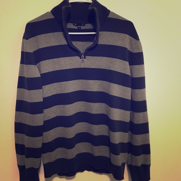 Gap / Sweater / Gray & DARK Blue / Men's Large - Picture 4 of 8