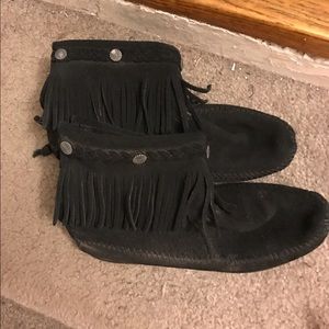 Minnetonka suede booties
