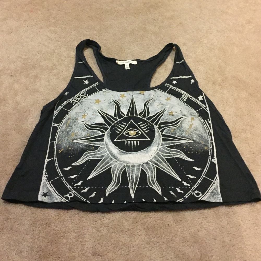 Black crop tank