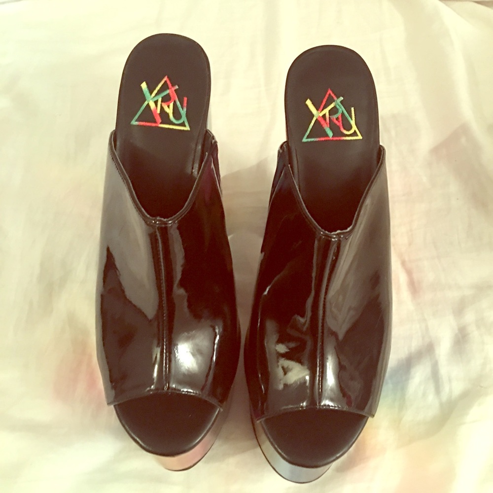 YRU platform clogs:) rainbow:) rave style - New 🌈