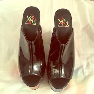 YRU platform clogs:) rainbow:) rave style - New 🌈