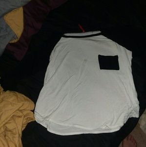 Black and white baseball tee comfy stretchy soft