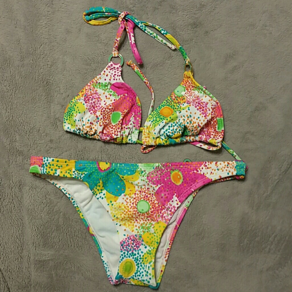 Roxy multi color bikini set