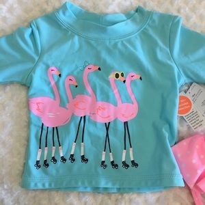 Girls 18m 2pc swim suit with rash guard and UPF 50