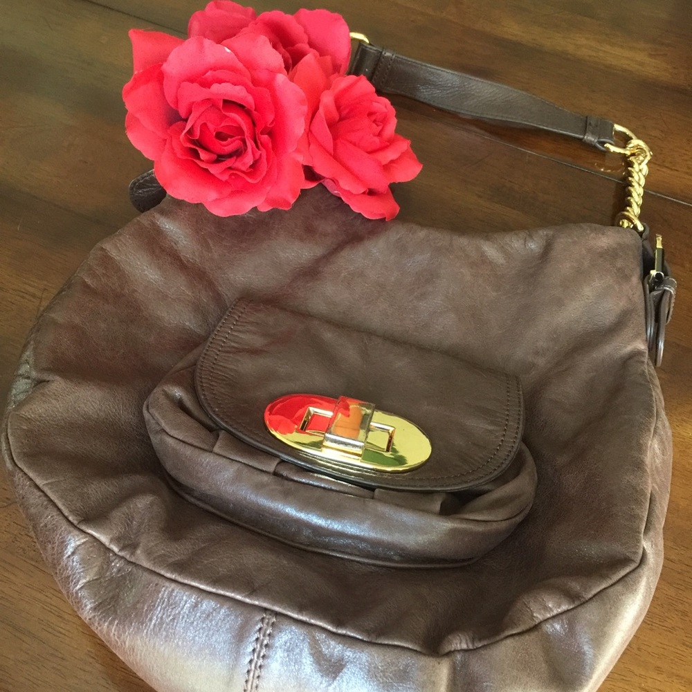 Badgley Mischka Brown Leather Purse