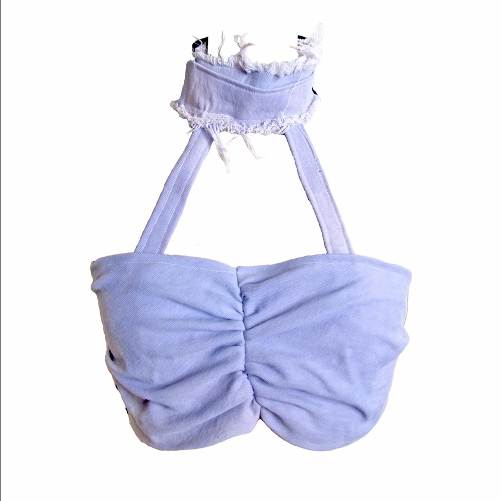 Denim Choker Top meets Halter Top!