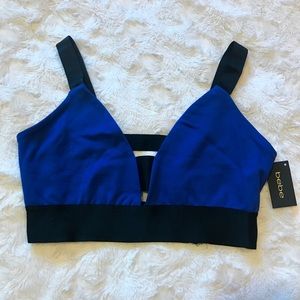 bebe strappy bra top, nwt, size M