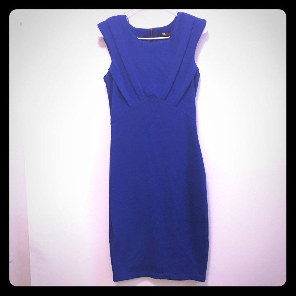 Royal blue body fit dress