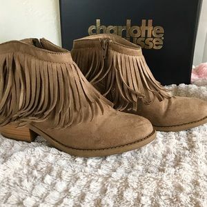 Charlotte Russe Fringe ankle boots.