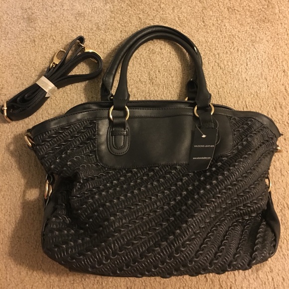 Black Rivet Handbags - NWT Black Rivet Leather purse w/ shoulder strap
