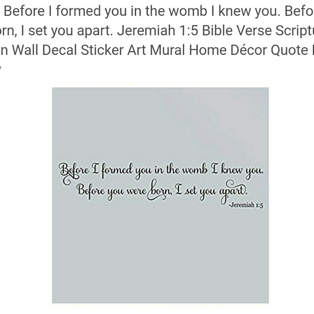 Wall decal baby decor bible scripture