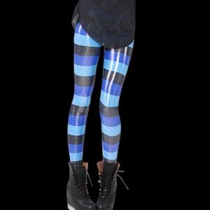 BlackMilk Blue Blue Black Leggings