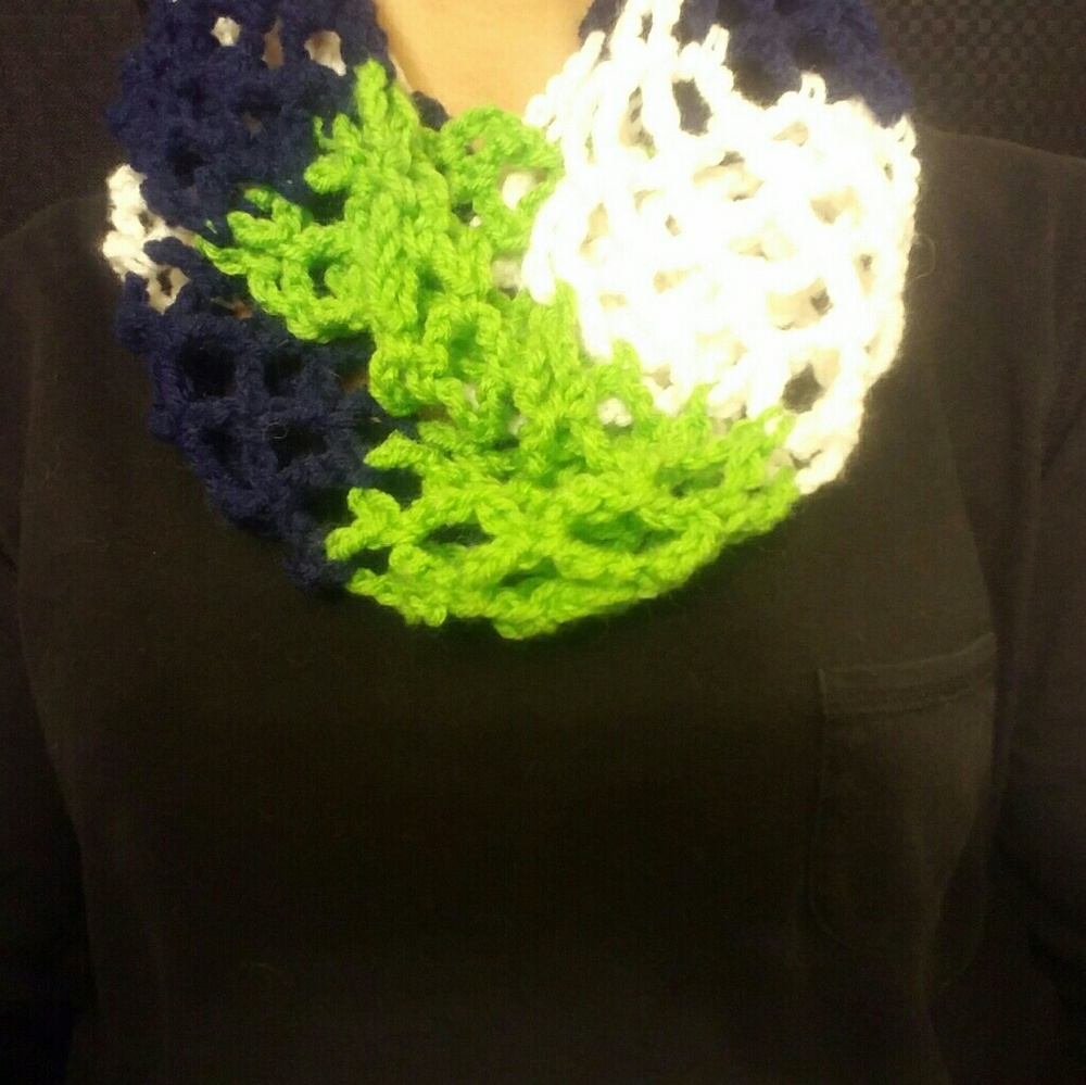 SEATTLE SEAHAWKS INSPIRED INFINITY  SCARF
