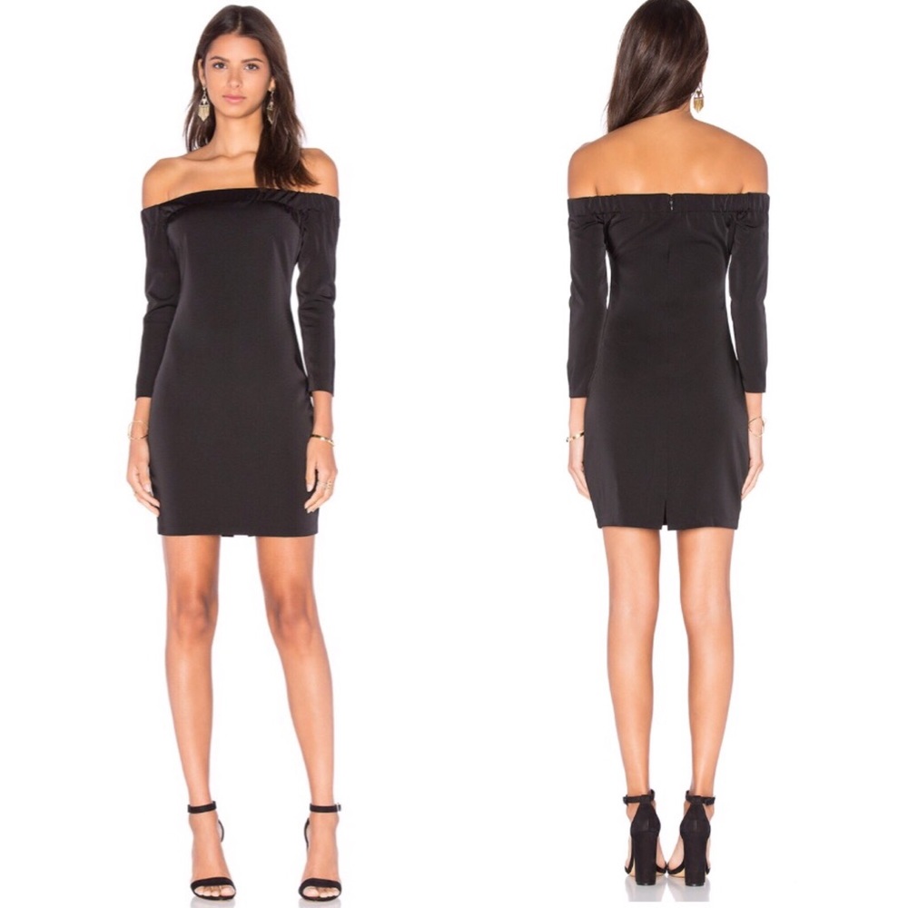 Capulet off the shoulder dress in black