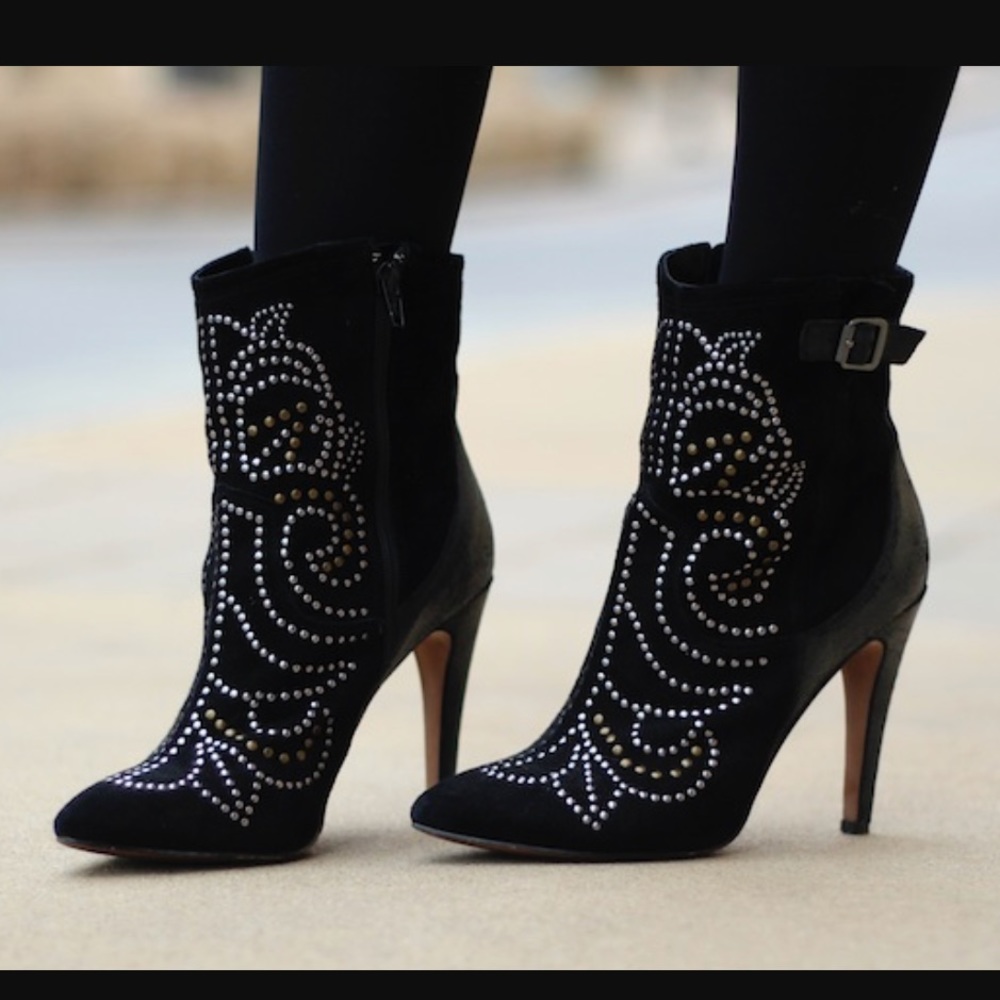 aldo studded western high boots