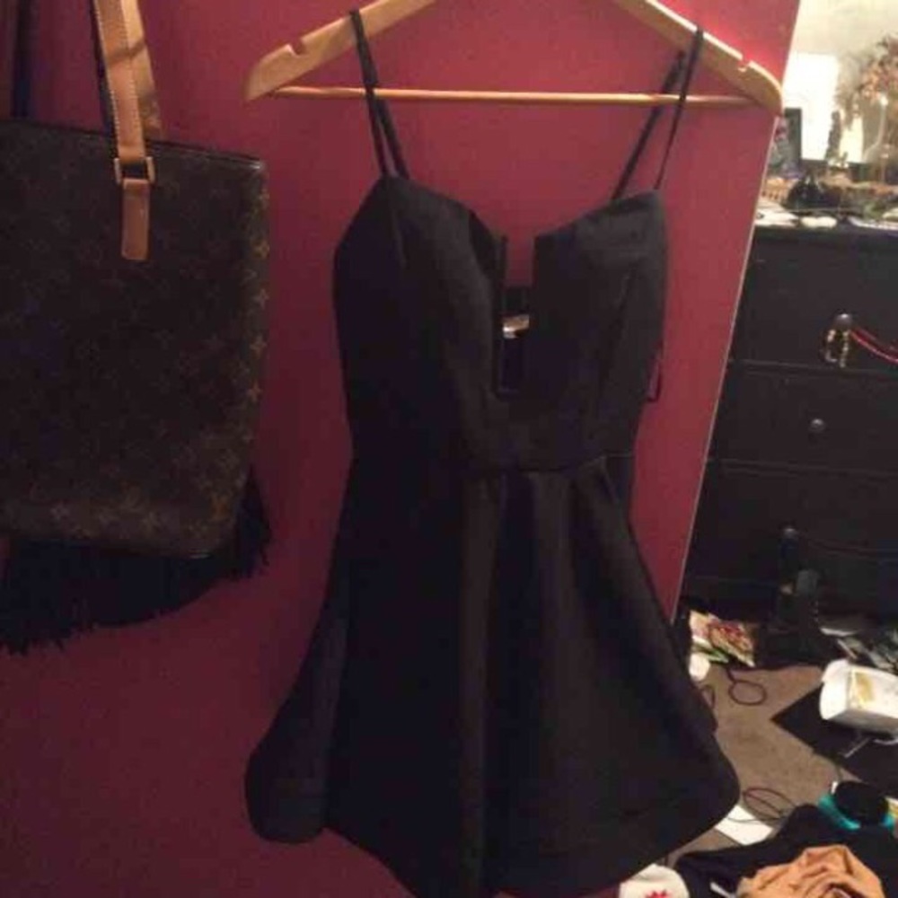 Black space dress hoop skirt goth xs