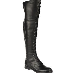 Via Spiga over the knee lace up boots