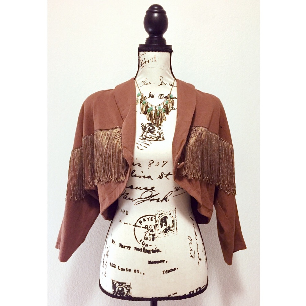 Vintage Fringe Cropped Jacket