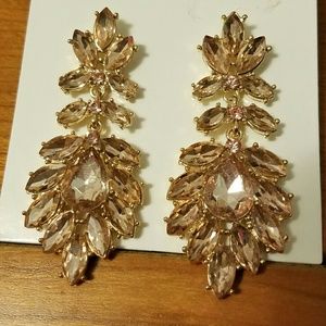 H&M Rose gold chandelier earrings NWT