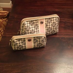 small and large coach cosmetic bags
