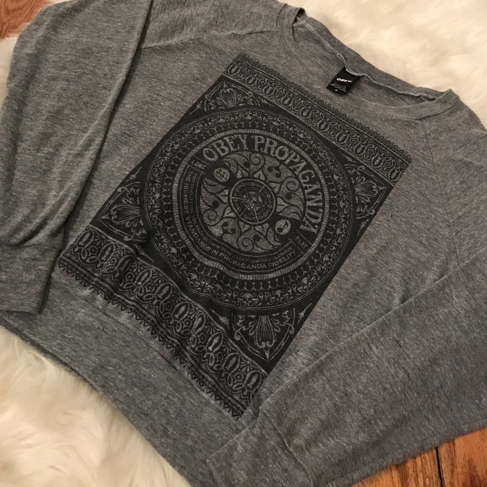 Obey Off the Shoulder Sweatshirt