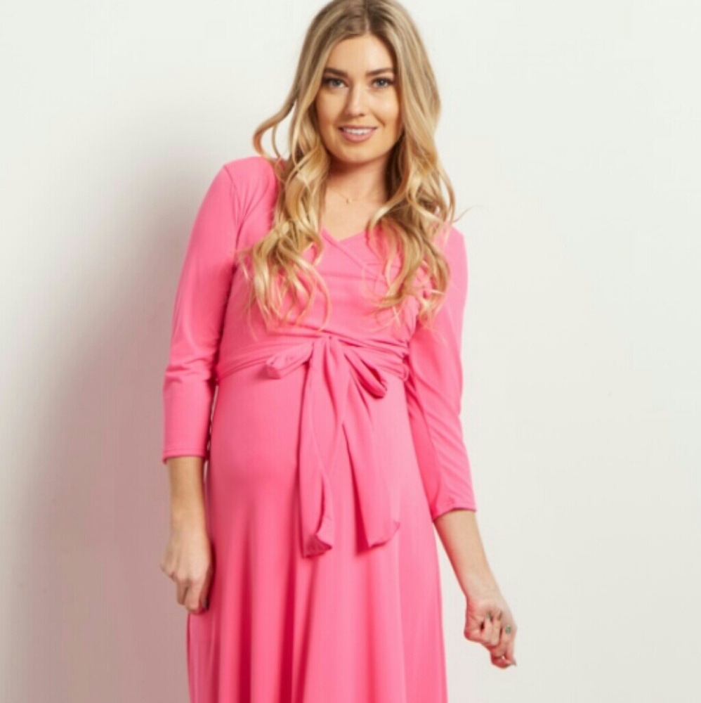 Pink Blush Maternity Maxi Dress
