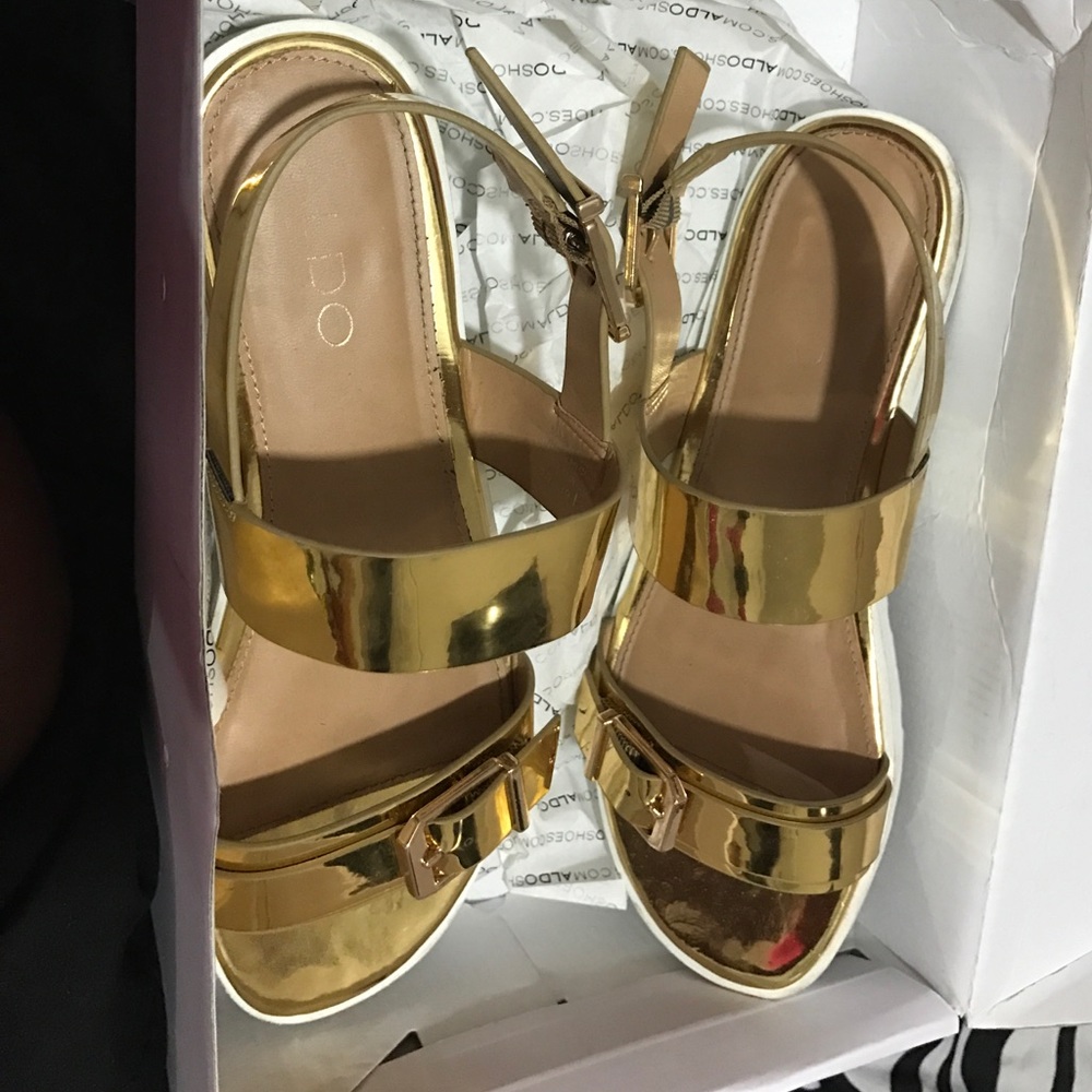 Aldo Gold Sandals