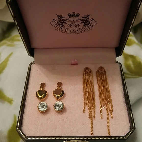 Juicy Couture Interchangeable cz Stud Earrings - Picture 1 of 7