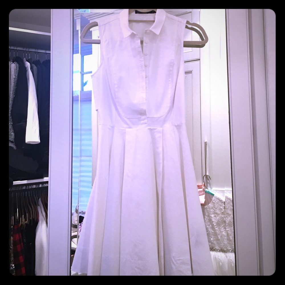 Karen Miller white shirt dress