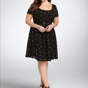 Torrid size 14 fox print skater dress