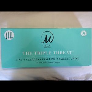 Leyla Milani Clipless Ceramic 3 In 1 Curling Iron