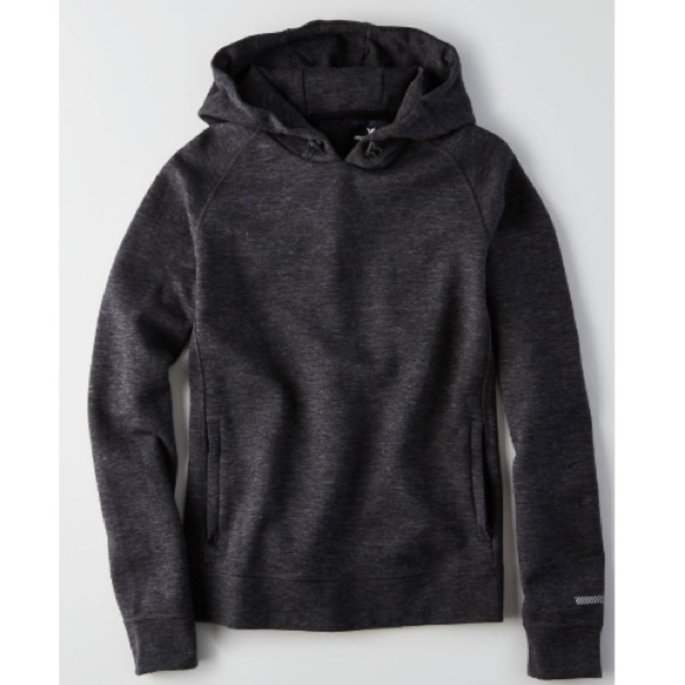 AEO ACTIVE FLEX HOODIE - DARK GREY